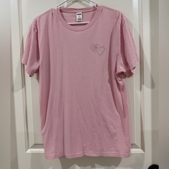 PINK Victoria's Secret Pink Bling Campus Crew T-shirt - Picture 1 of 6